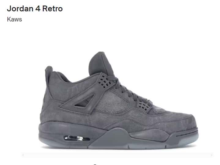 Jordan 4 kaws